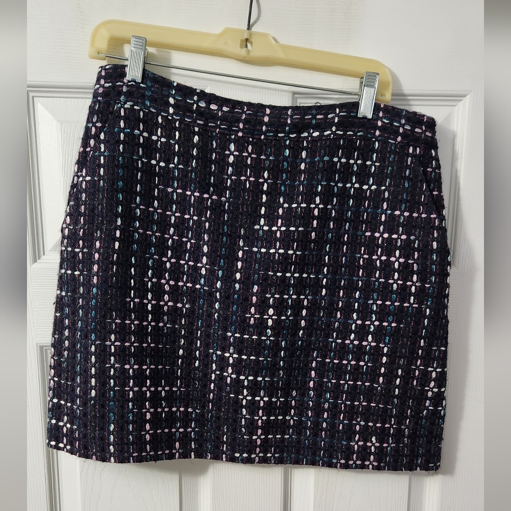 Loft navy mini skirt